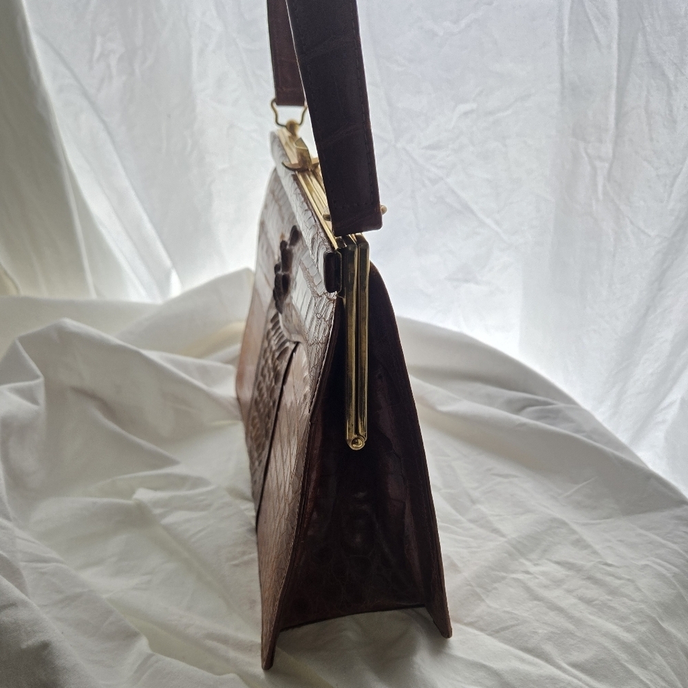 Vintage Genuine Crocodile Handbag - Picture 8 of 11